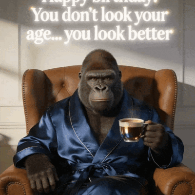 Animated Birthday Ape